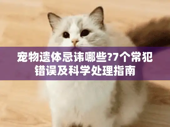 宠物遗体忌讳哪些?7个常犯错误及科学处理指南