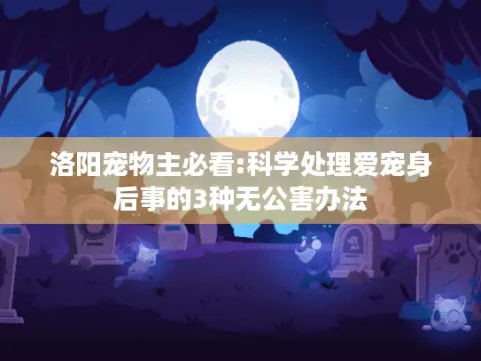 洛阳宠物主必看:科学处理爱宠身后事的3种无公害办法