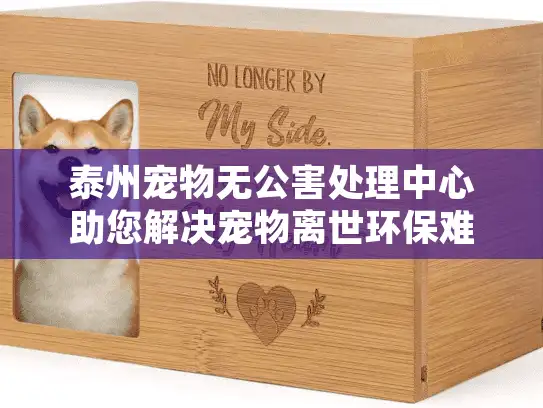 泰州宠物无公害处理中心助您解决宠物离世环保难题