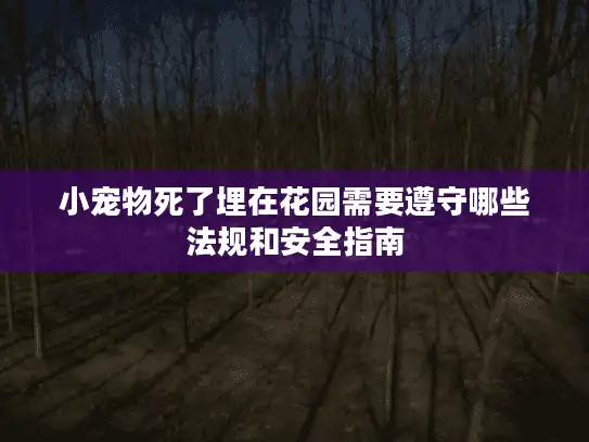 小宠物死了埋在花园需要遵守哪些法规和安全指南