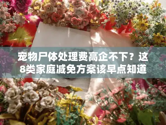 宠物尸体处理费高企不下？这8类家庭减免方案该早点知道