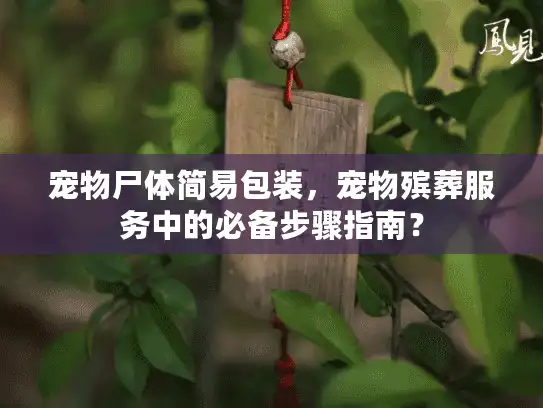 宠物尸体简易包装，宠物殡葬服务中的必备步骤指南？