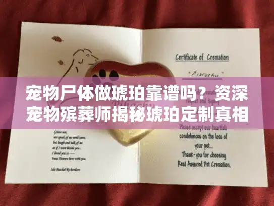 宠物尸体做琥珀靠谱吗？资深宠物殡葬师揭秘琥珀定制真相与替代方案