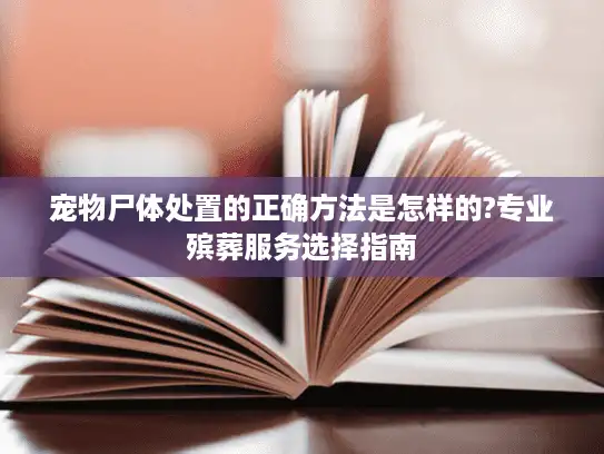宠物尸体处置的正确方法是怎样的?专业殡葬服务选择指南