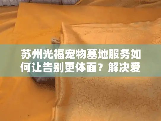 苏州光福宠物墓地服务如何让告别更体面？解决爱宠安息难题的贴心选择