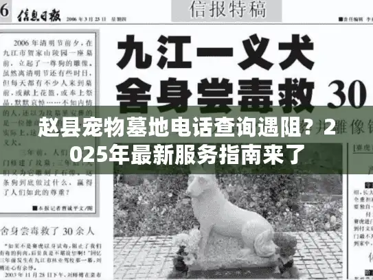 赵县宠物墓地电话查询遇阻？2025年最新服务指南来了