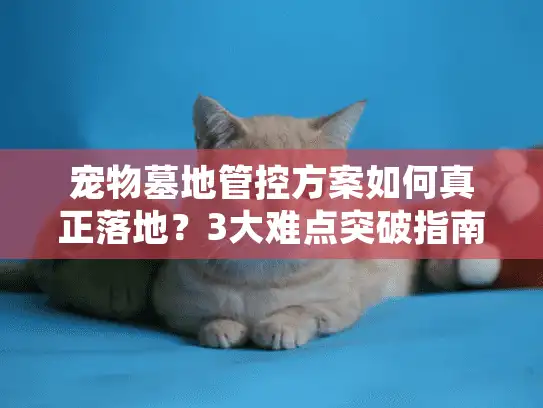 宠物墓地管控方案如何真正落地？3大难点突破指南
