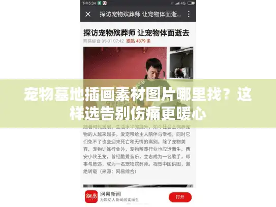 宠物墓地插画素材图片哪里找？这样选告别伤痛更暖心