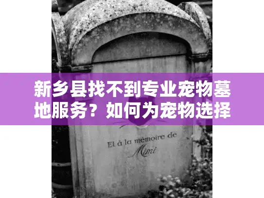 新乡县找不到专业宠物墓地服务？如何为宠物选择理想安息地？