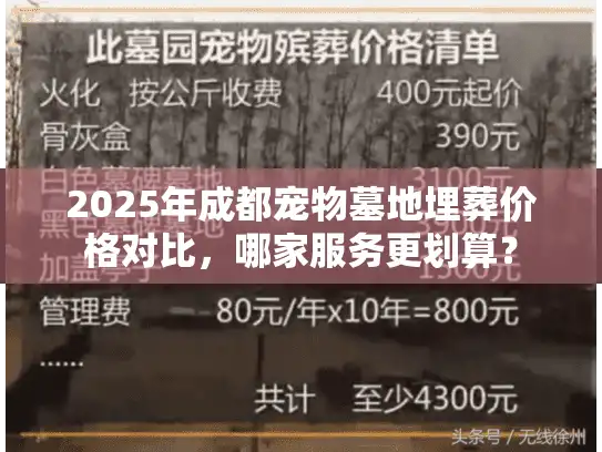 2025年成都宠物墓地埋葬价格对比，哪家服务更划算？