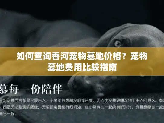 如何查询香河宠物墓地价格？宠物墓地费用比较指南