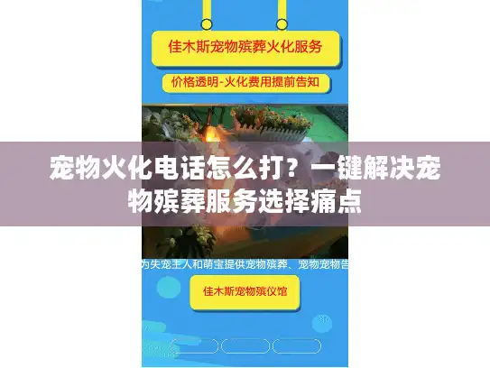 宠物火化电话怎么打？一键解决宠物殡葬服务选择痛点
