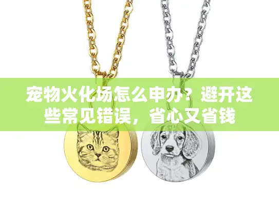 宠物火化场怎么申办？避开这些常见错误，省心又省钱