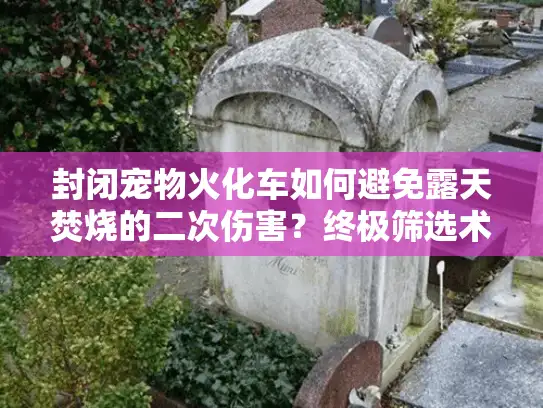 封闭宠物火化车如何避免露天焚烧的二次伤害？终极筛选术