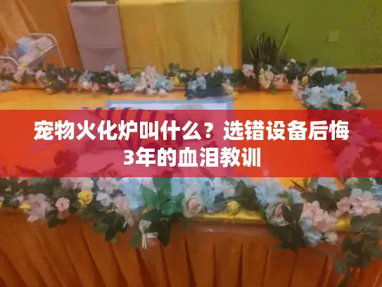宠物火化炉叫什么？选错设备后悔3年的血泪教训