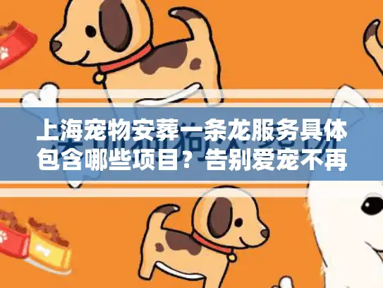上海宠物安葬一条龙服务具体包含哪些项目？告别爱宠不再手忙脚乱