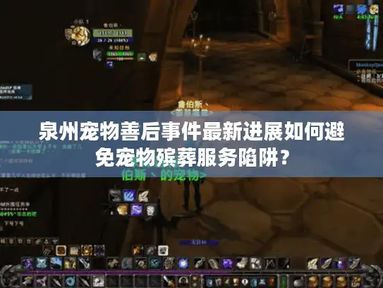 泉州宠物善后事件最新进展如何避免宠物殡葬服务陷阱？