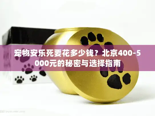 宠物安乐死要花多少钱？北京400-5000元的秘密与选择指南