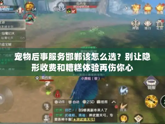 宠物后事服务邯郸该怎么选？别让隐形收费和糟糕体验再伤你心