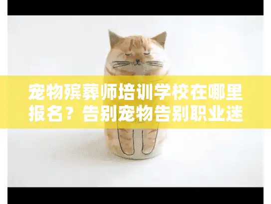 宠物殡葬师培训学校在哪里报名？告别宠物告别职业迷茫
