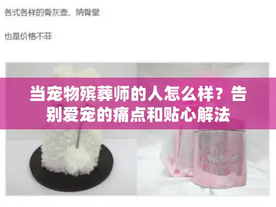 当宠物殡葬师的人怎么样？告别爱宠的痛点和贴心解法
