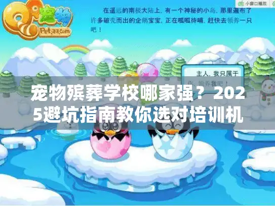 宠物殡葬学校哪家强？2025避坑指南教你选对培训机构