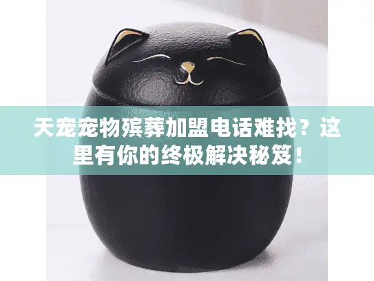 天宠宠物殡葬加盟电话难找？这里有你的终极解决秘笈！
