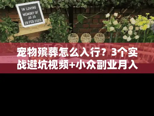 宠物殡葬怎么入行？3个实战避坑视频+小众副业月入2万真相