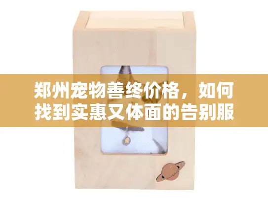 郑州宠物善终价格，如何找到实惠又体面的告别服务？