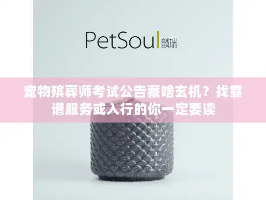 宠物殡葬师考试公告藏啥玄机？找靠谱服务或入行的你一定要读