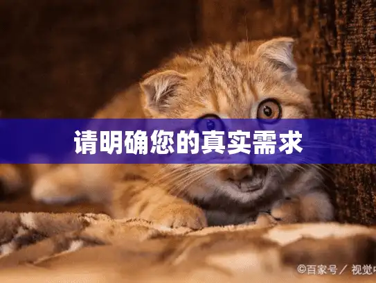 请明确您的真实需求