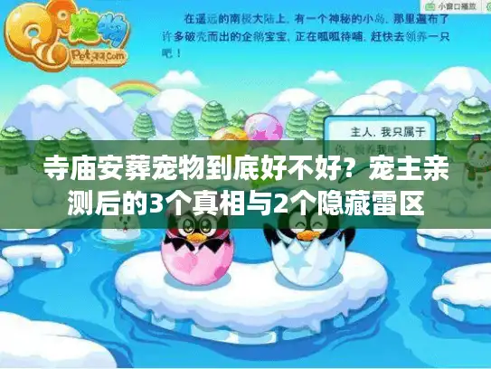 寺庙安葬宠物到底好不好？宠主亲测后的3个真相与2个隐藏雷区