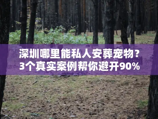 深圳哪里能私人安葬宠物？3个真实案例帮你避开90%的坑