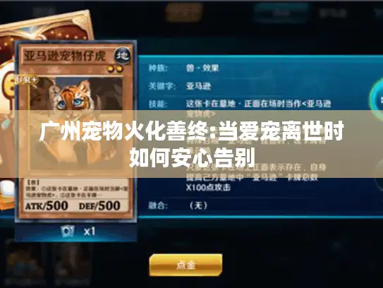 广州宠物火化善终:当爱宠离世时如何安心告别