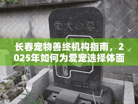 长春宠物善终机构指南，2025年如何为爱宠选择体面告别服务？