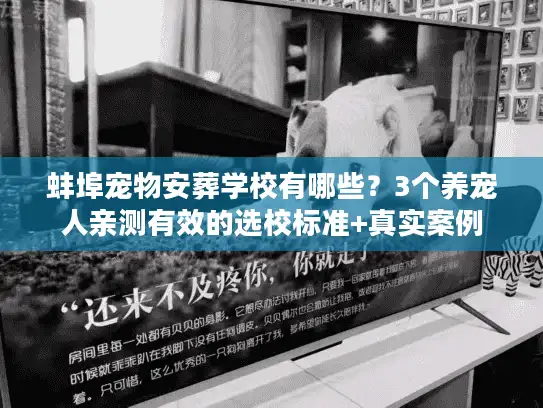 蚌埠宠物安葬学校有哪些？3个养宠人亲测有效的选校标准+真实案例