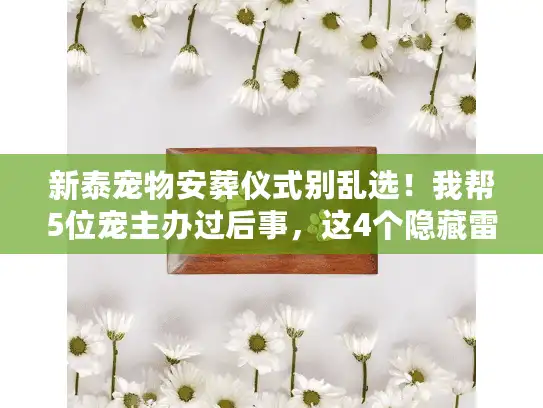新泰宠物安葬仪式别乱选！我帮5位宠主办过后事，这4个隐藏雷区90%的人都忽略了