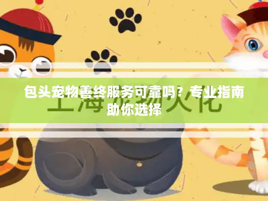 包头宠物善终服务可靠吗？专业指南助你选择