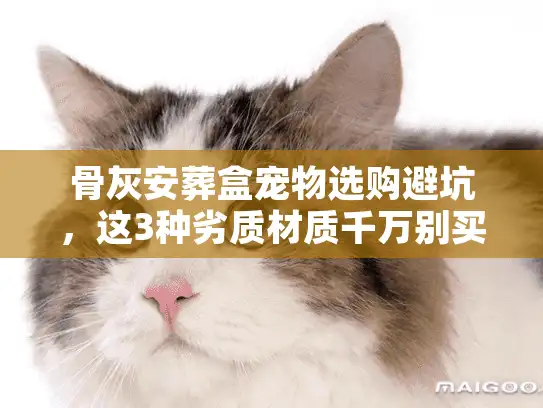 骨灰安葬盒宠物选购避坑，这3种劣质材质千万别买