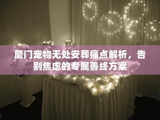 厦门宠物无处安葬痛点解析，告别焦虑的专属善终方案