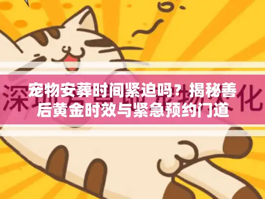宠物安葬时间紧迫吗？揭秘善后黄金时效与紧急预约门道