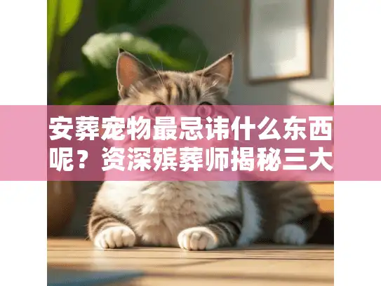 安葬宠物最忌讳什么东西呢？资深殡葬师揭秘三大隐形雷区