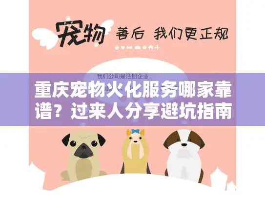 重庆宠物火化服务哪家靠谱？过来人分享避坑指南