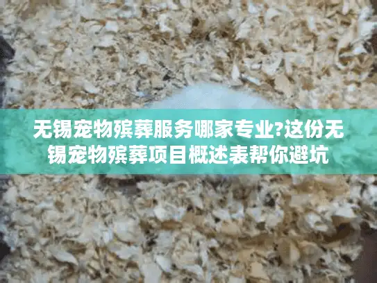 无锡宠物殡葬服务哪家专业?这份无锡宠物殡葬项目概述表帮你避坑