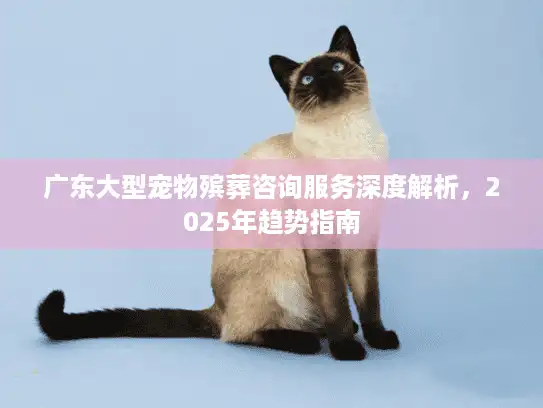 广东大型宠物殡葬咨询服务深度解析，2025年趋势指南