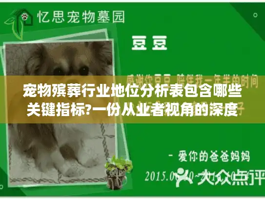 宠物殡葬行业地位分析表包含哪些关键指标?一份从业者视角的深度解读