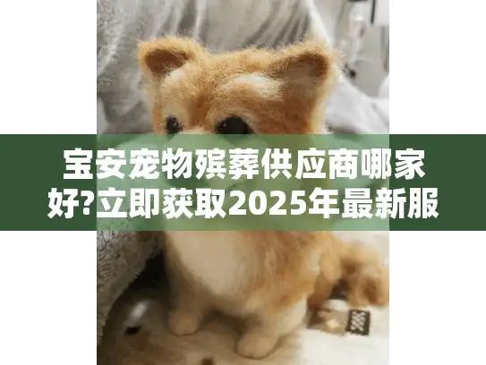 宝安宠物殡葬供应商哪家好?立即获取2025年最新服务对比清单