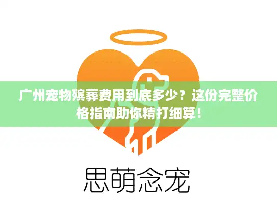 广州宠物殡葬费用到底多少？这份完整价格指南助你精打细算！
