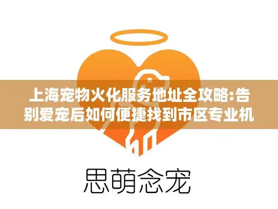 上海宠物火化服务地址全攻略:告别爱宠后如何便捷找到市区专业机构