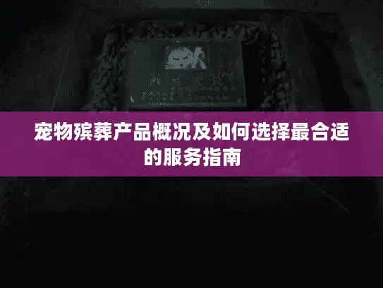 宠物殡葬产品概况及如何选择最合适的服务指南
